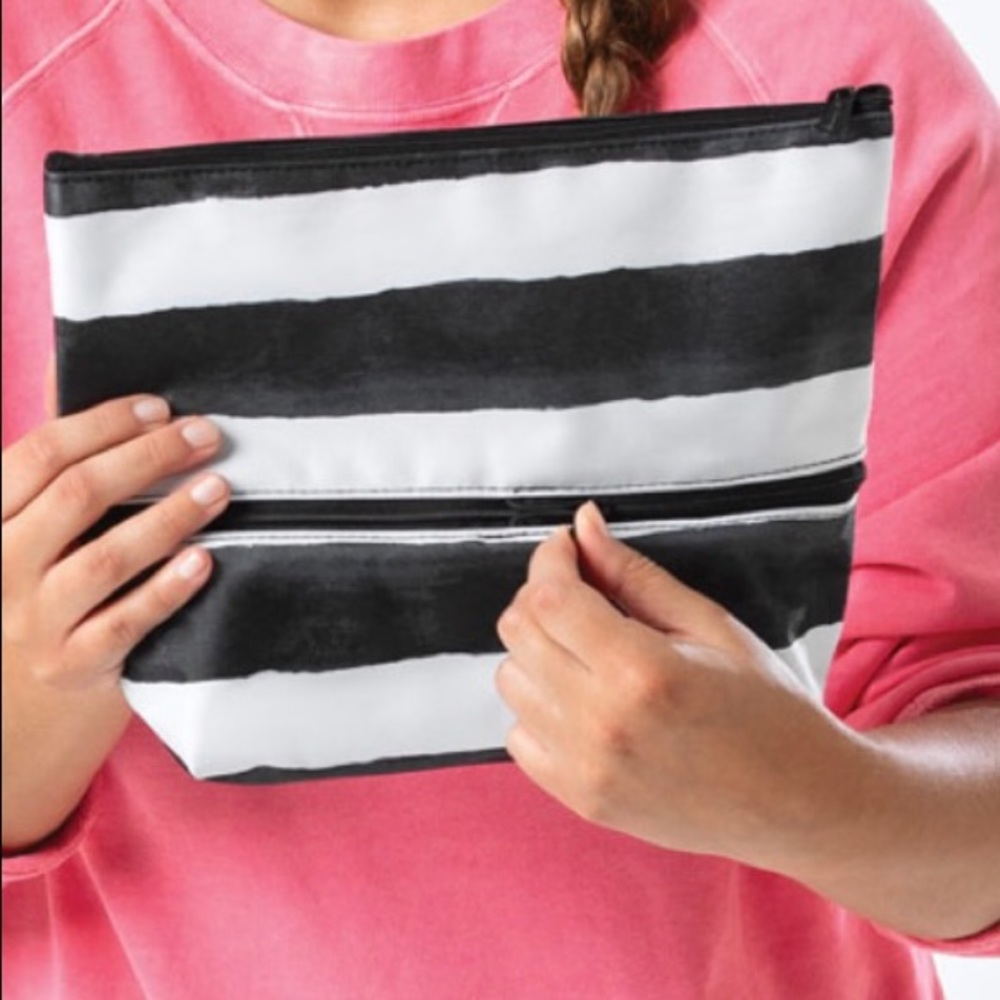 Size Up Expandable Pouch - Watercolor Stripe